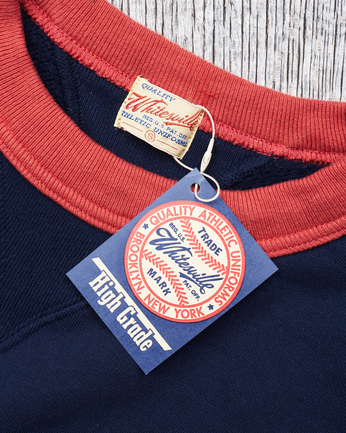 Whitesville Heavy Set-in Two Tone Sweatshirt Navy / Red