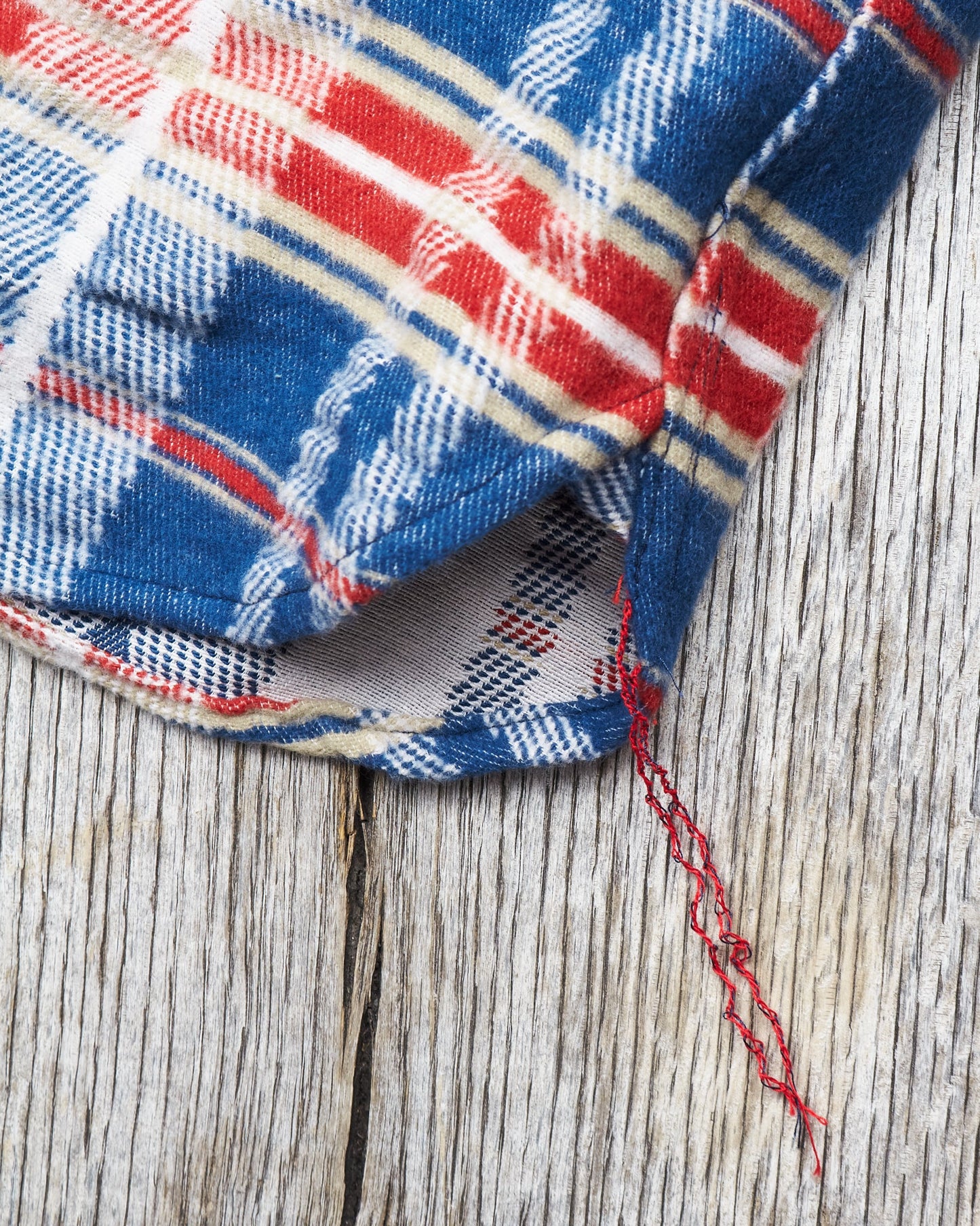 Sugar Cane & Co Fancy Twill Double Weave Flannel Shirt Navy