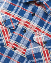 Sugar Cane & Co Fancy Twill Double Weave Flannel Shirt Navy