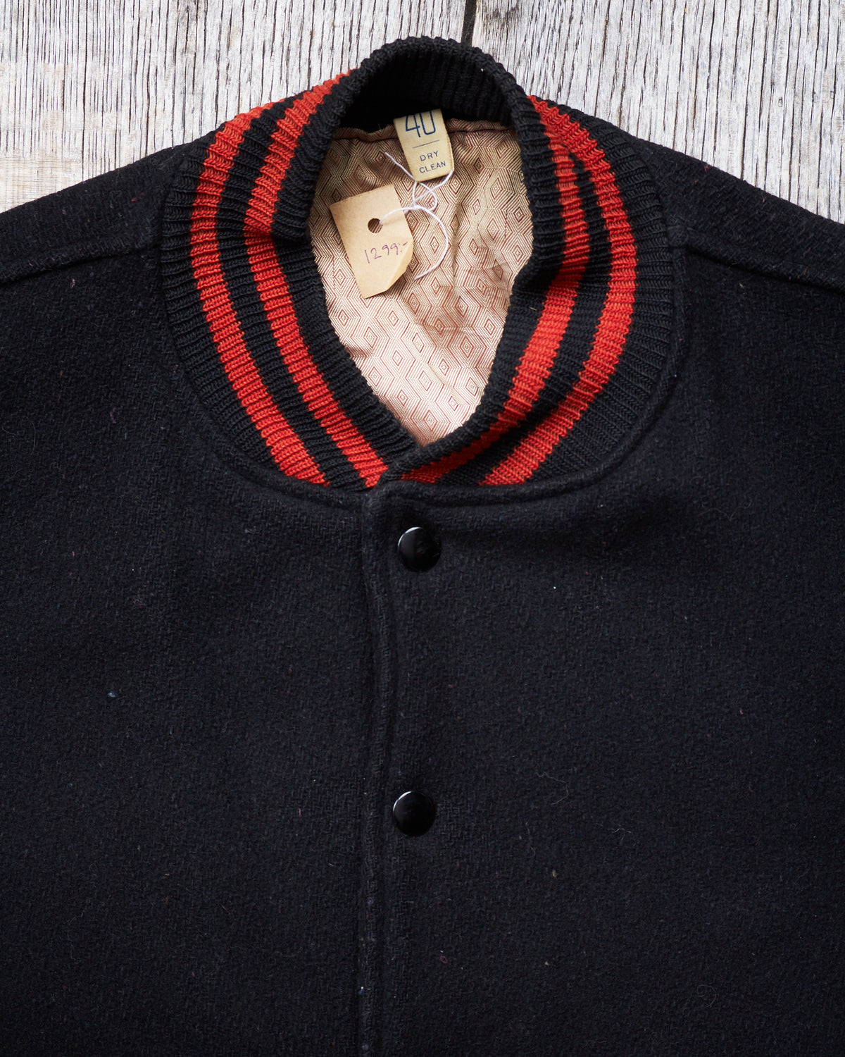 Vintage Made In USA Butwin Leather Sleeves Varsity Jacket Size 40