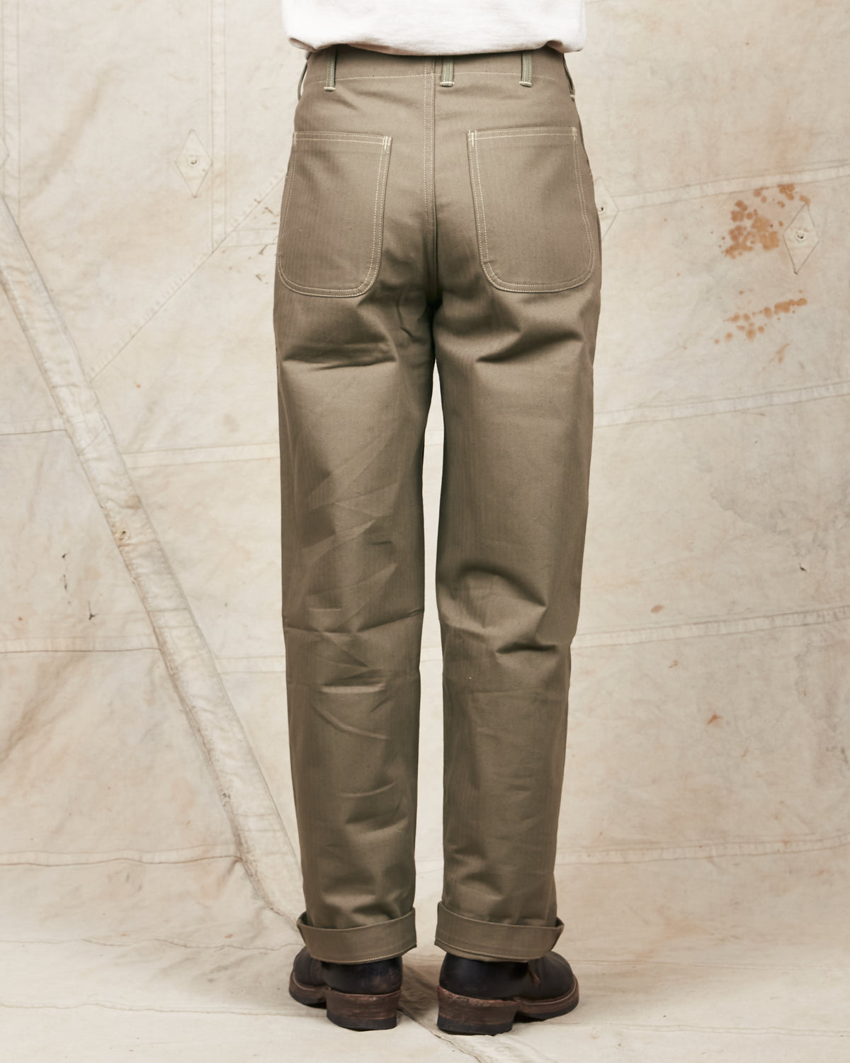 Warehouse & Co Lot 1213 U.S. Army Herringbone Utility Pant OD Green