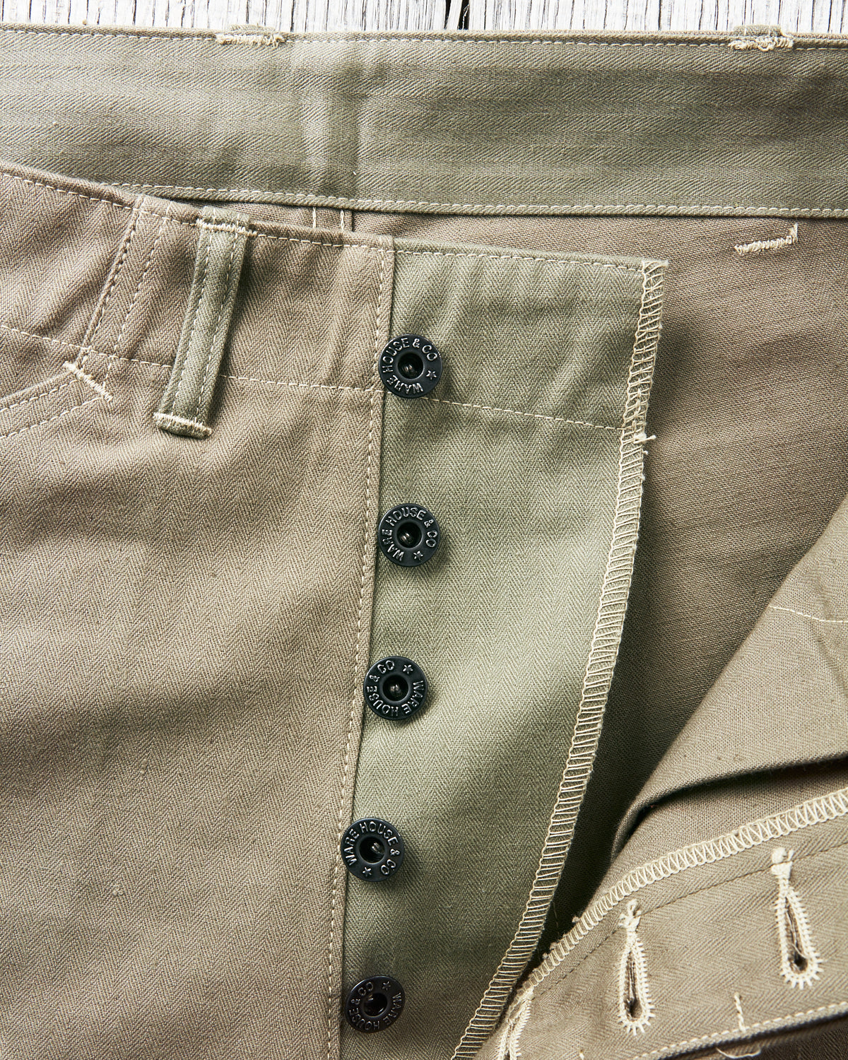 Warehouse & Co Lot 1213 U.S. Army Herringbone Utility Pant OD Green