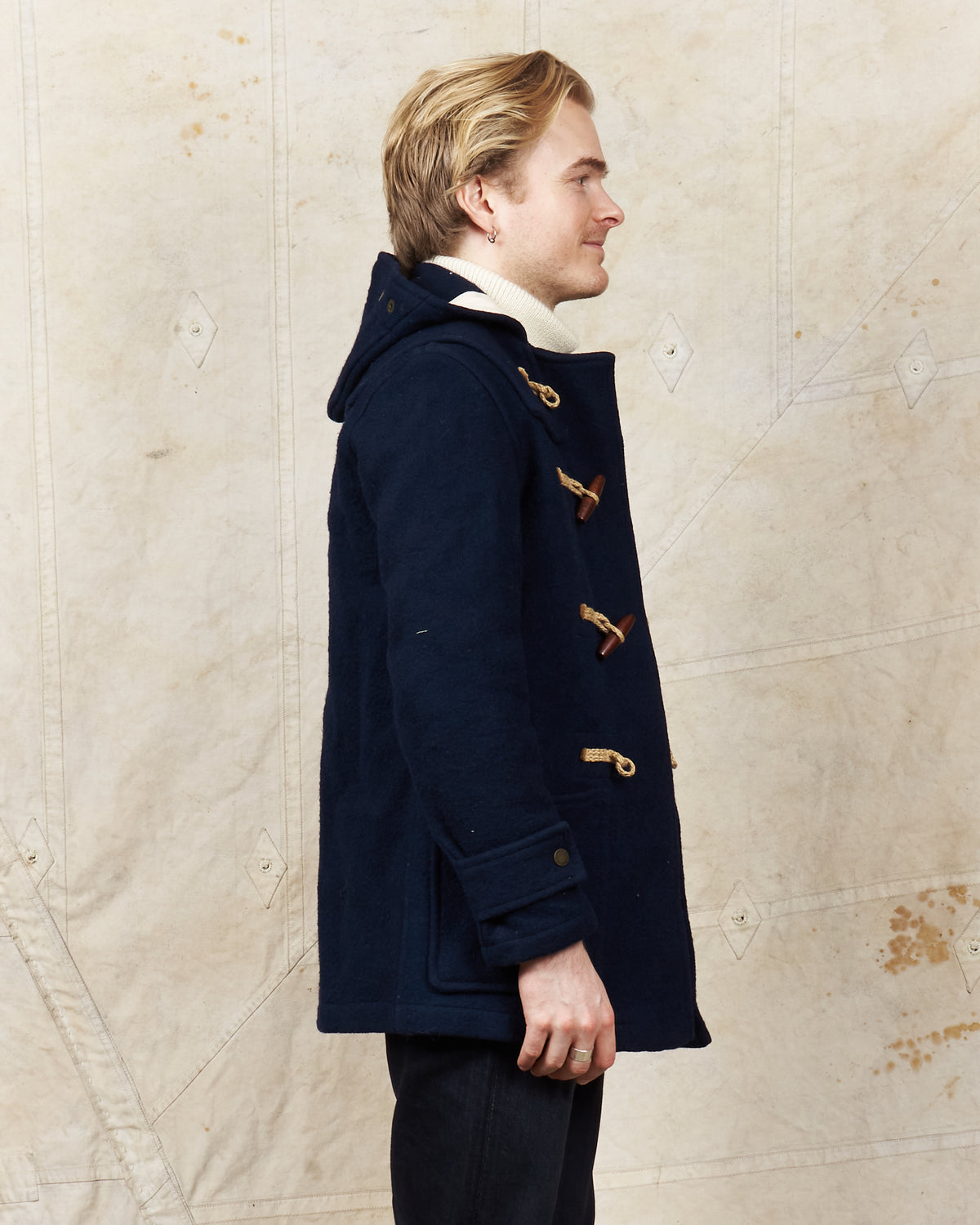 Second Hand Gloverall Wool Duffle Coat Navy Size US 36 / EU 46