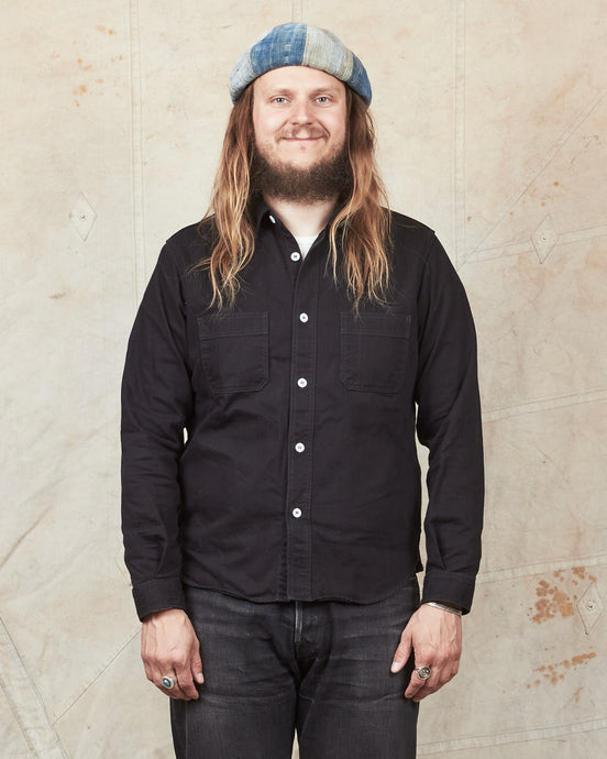 Second Hand Joe McCoy Black Cotton Twill Work Shirt