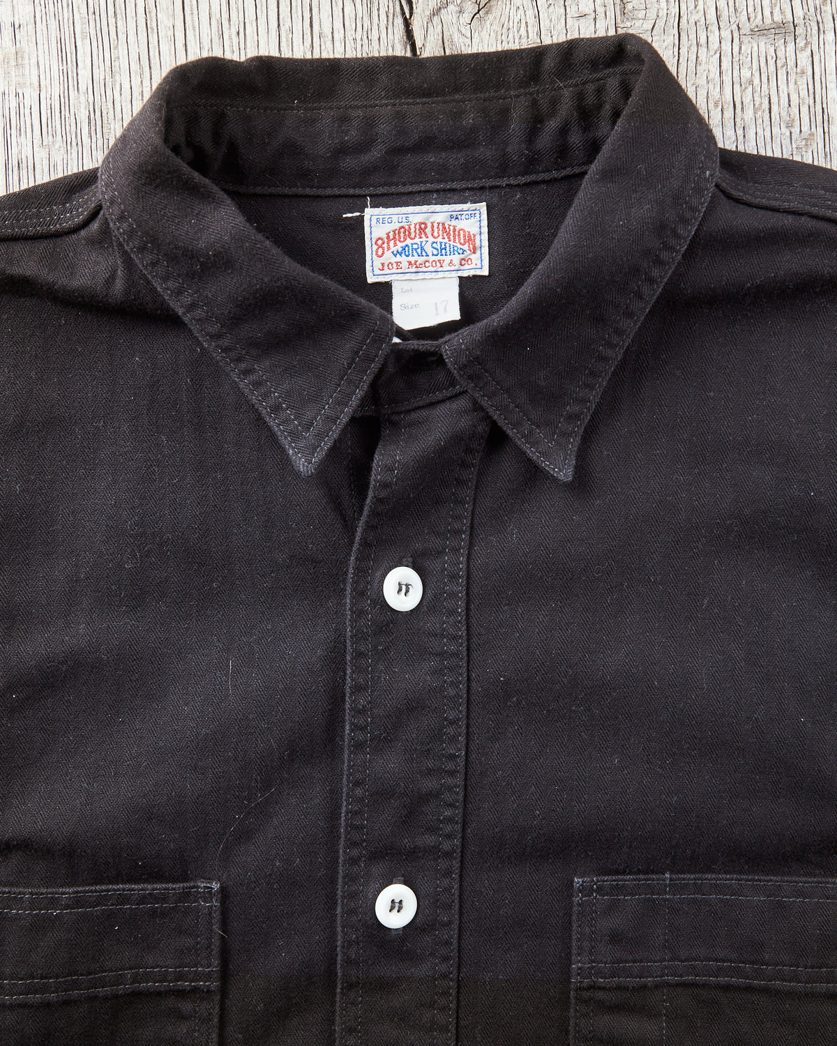 Second Hand Joe McCoy Black Cotton Twill Work Shirt