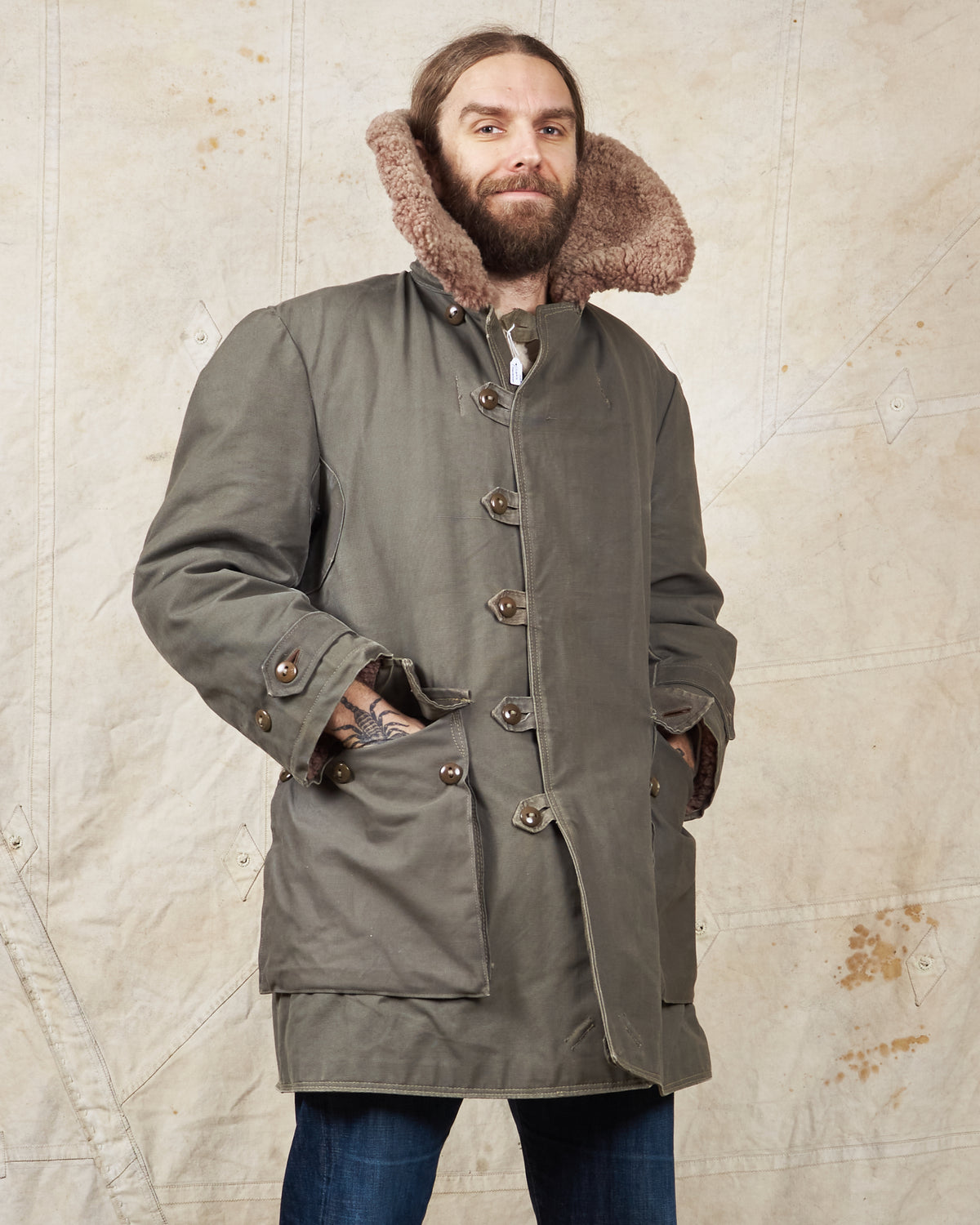 Vintage Swedish Army Survival Coat "Livpäls M/1913" XL