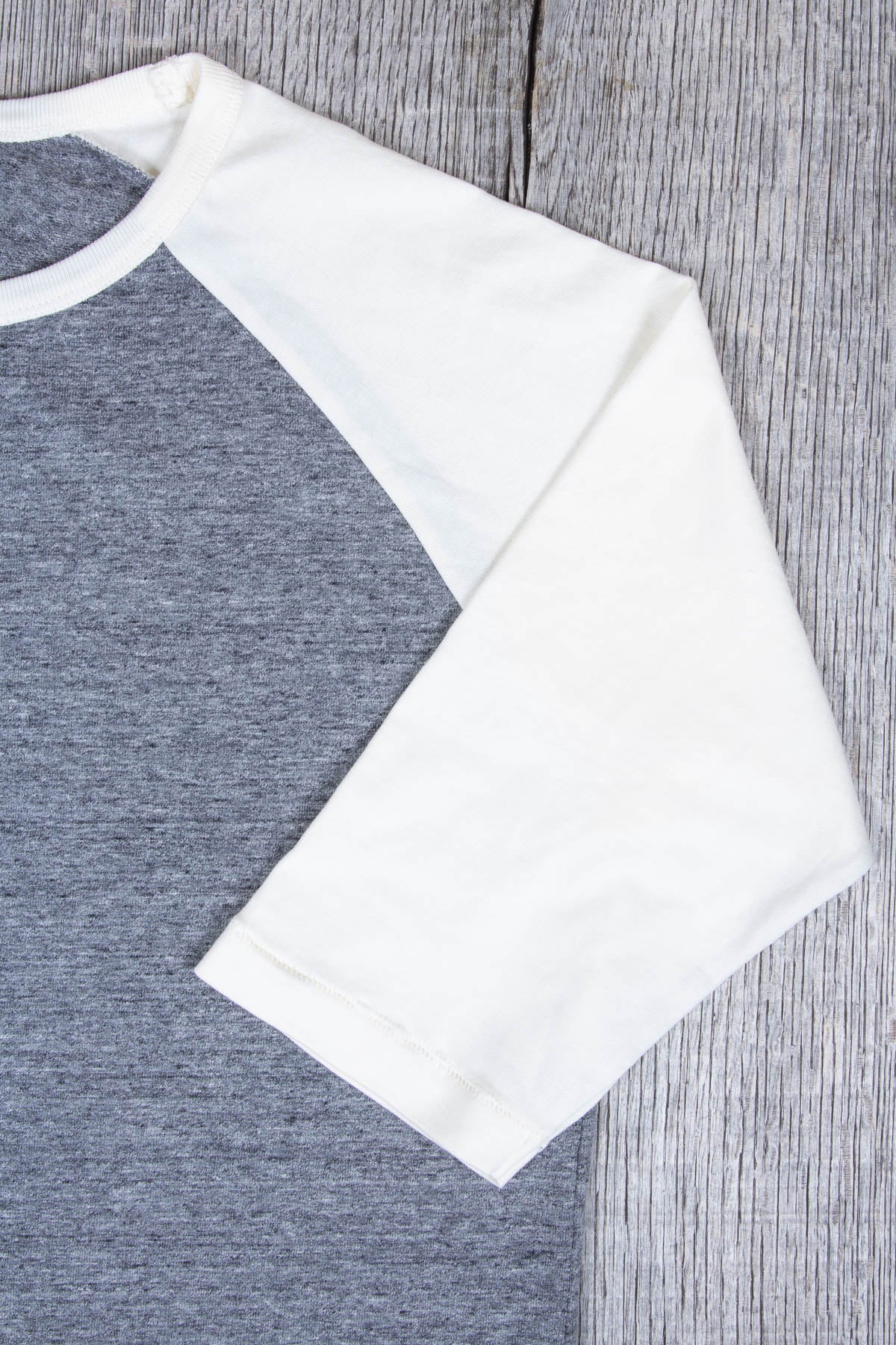 Indigofera Leon Raglan Shirt Grey Melange / Cocatoo White