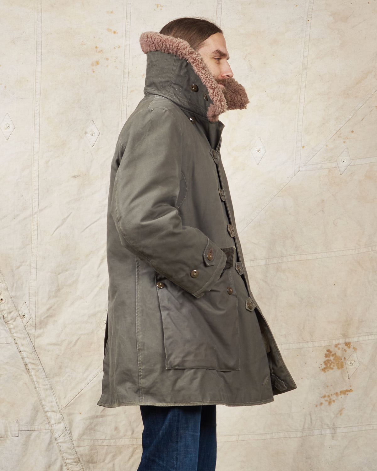 Vintage Swedish Army Survival Coat "Livpäls M/1913" XL