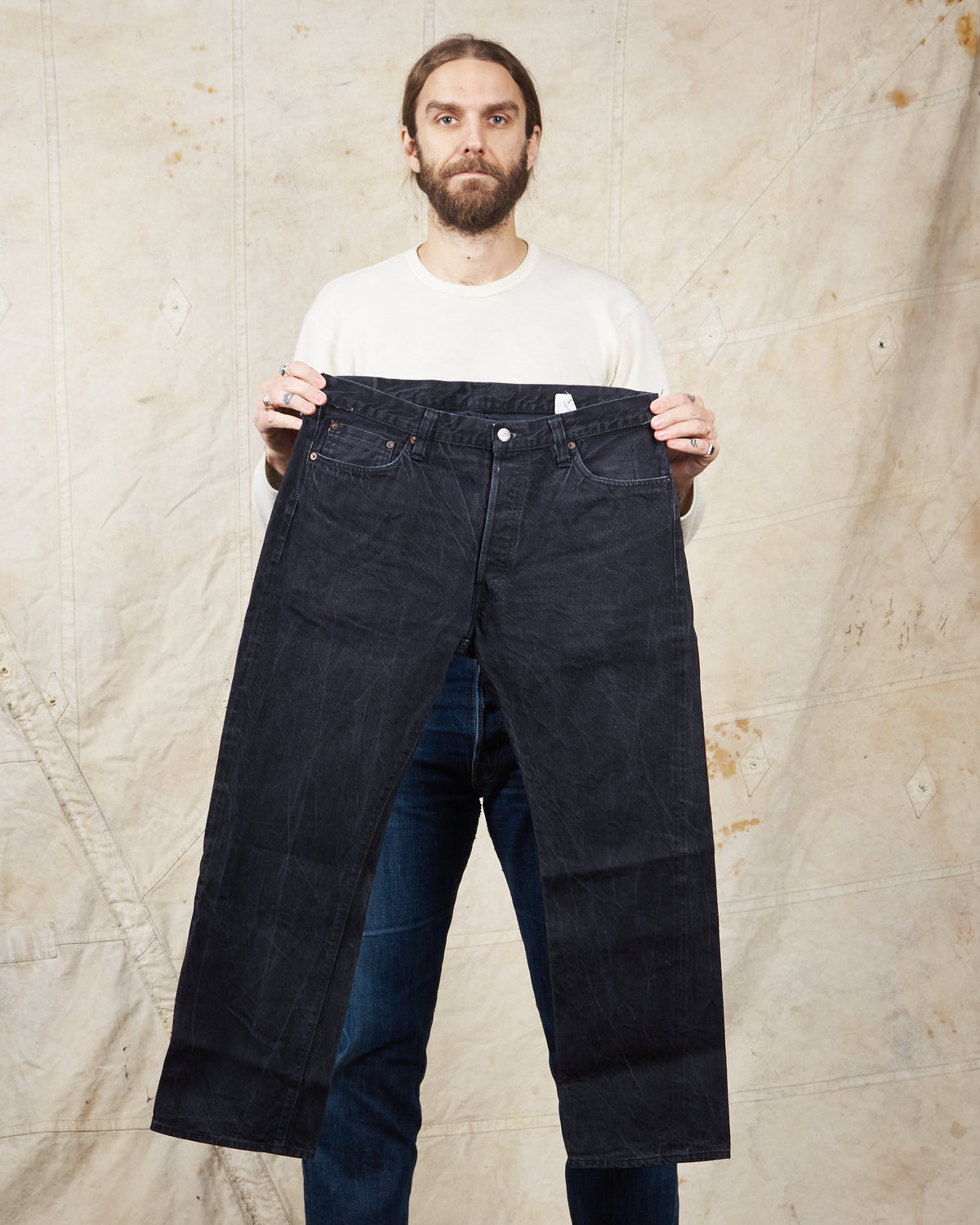 Second Hand Sugar Cane & Co. Lot 470 Type 3 Slim Fit Black Jeans W36 L29