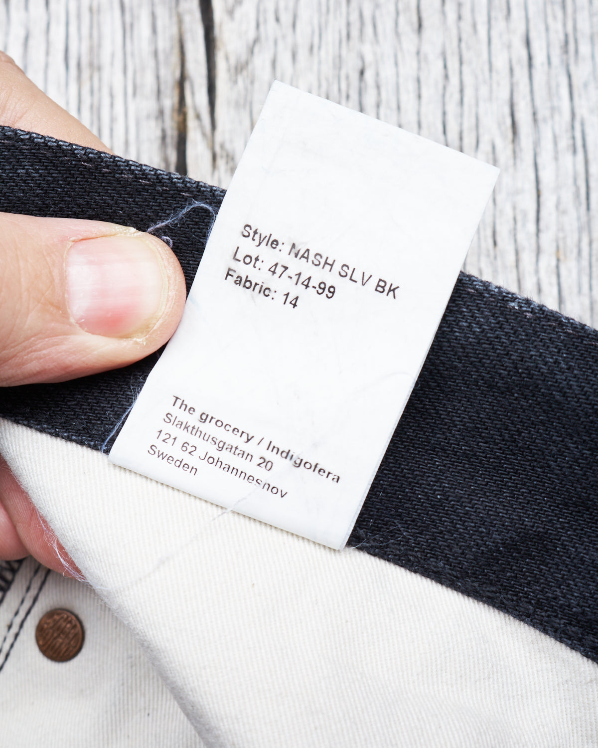 Second Hand Indigofera Nash Jeans Gunpowder Black W34