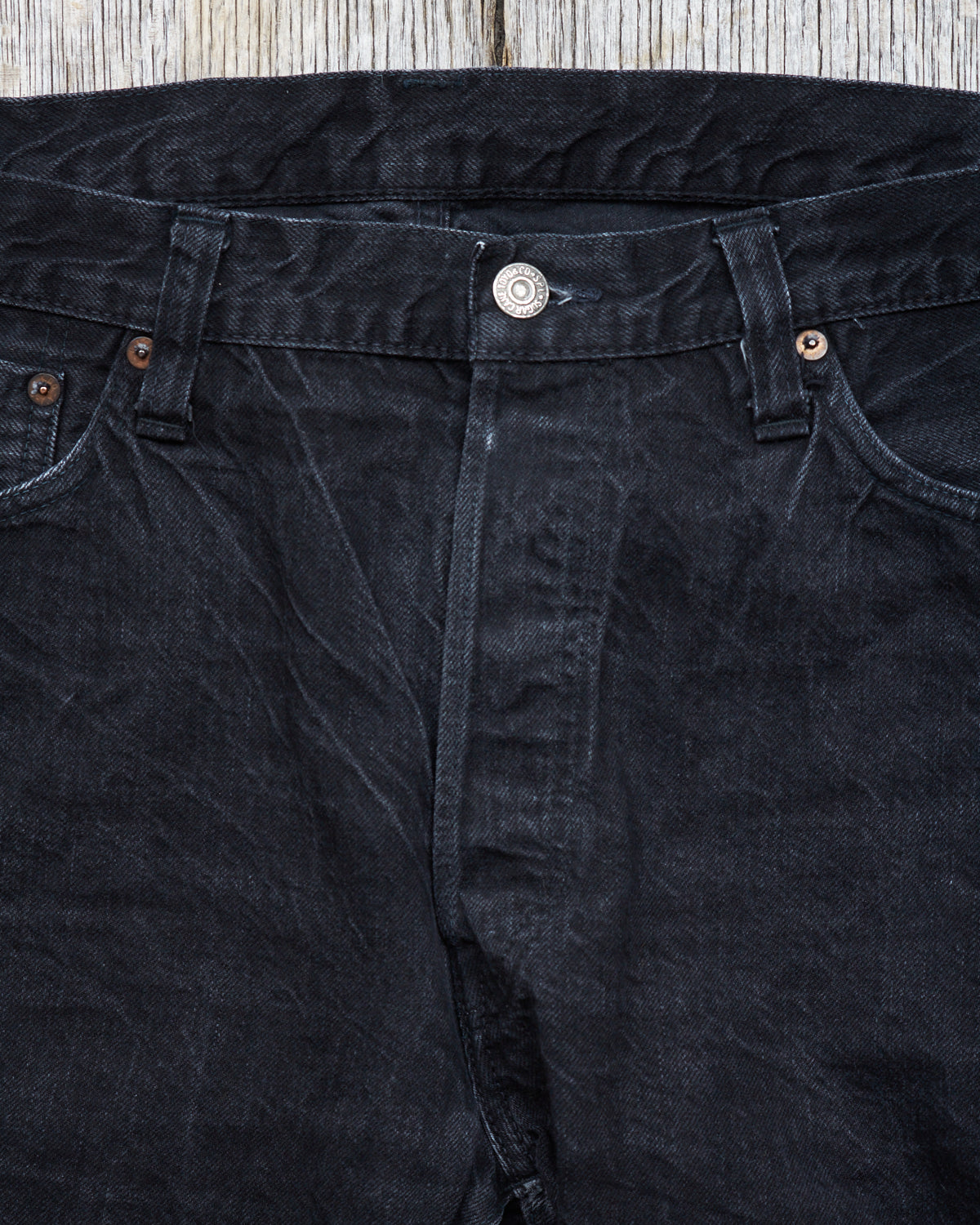 Second Hand Sugar Cane & Co. Lot 470 Type 3 Slim Fit Black Jeans W36 L29