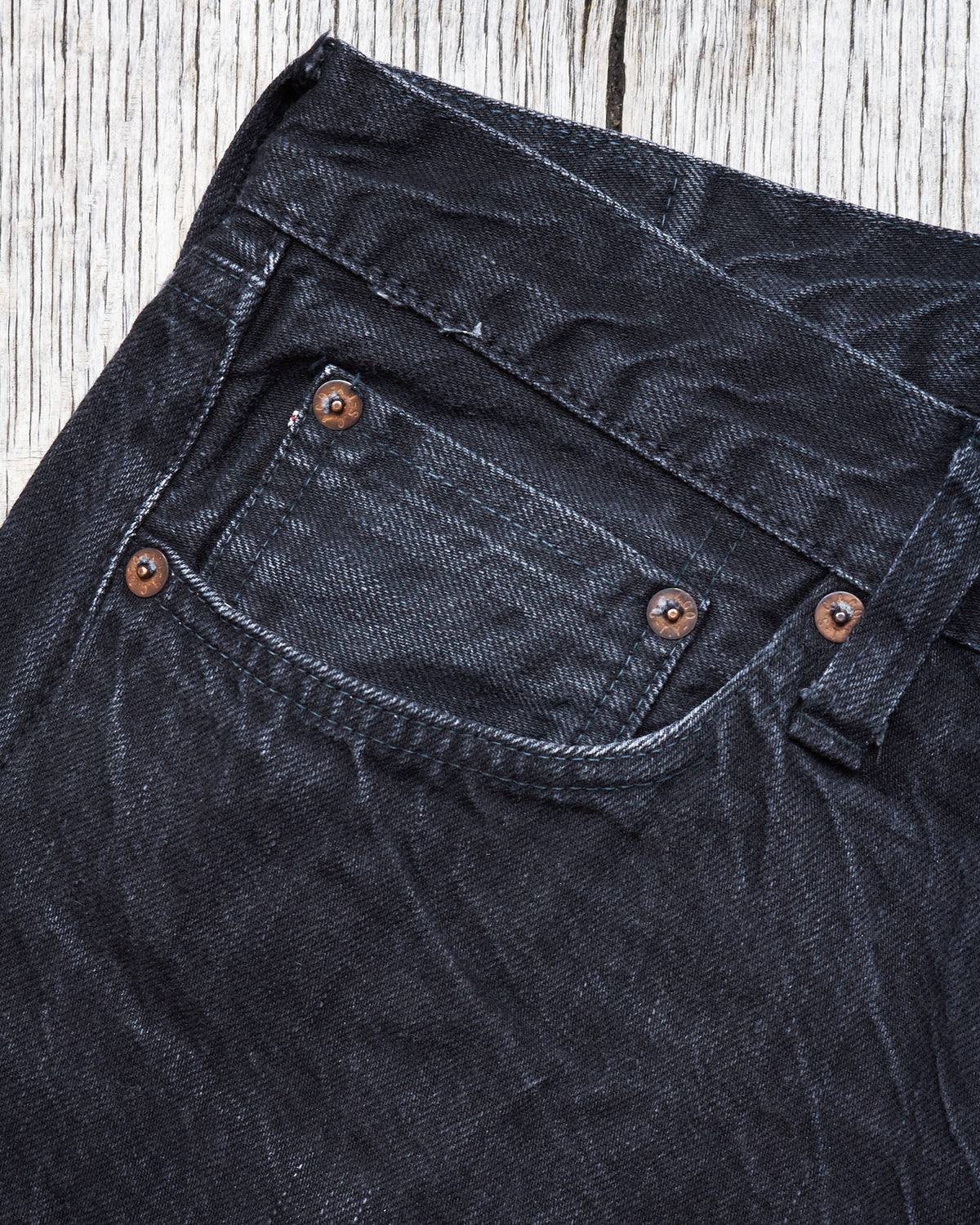 Second Hand Sugar Cane & Co. Lot 470 Type 3 Slim Fit Black Jeans W36 L29