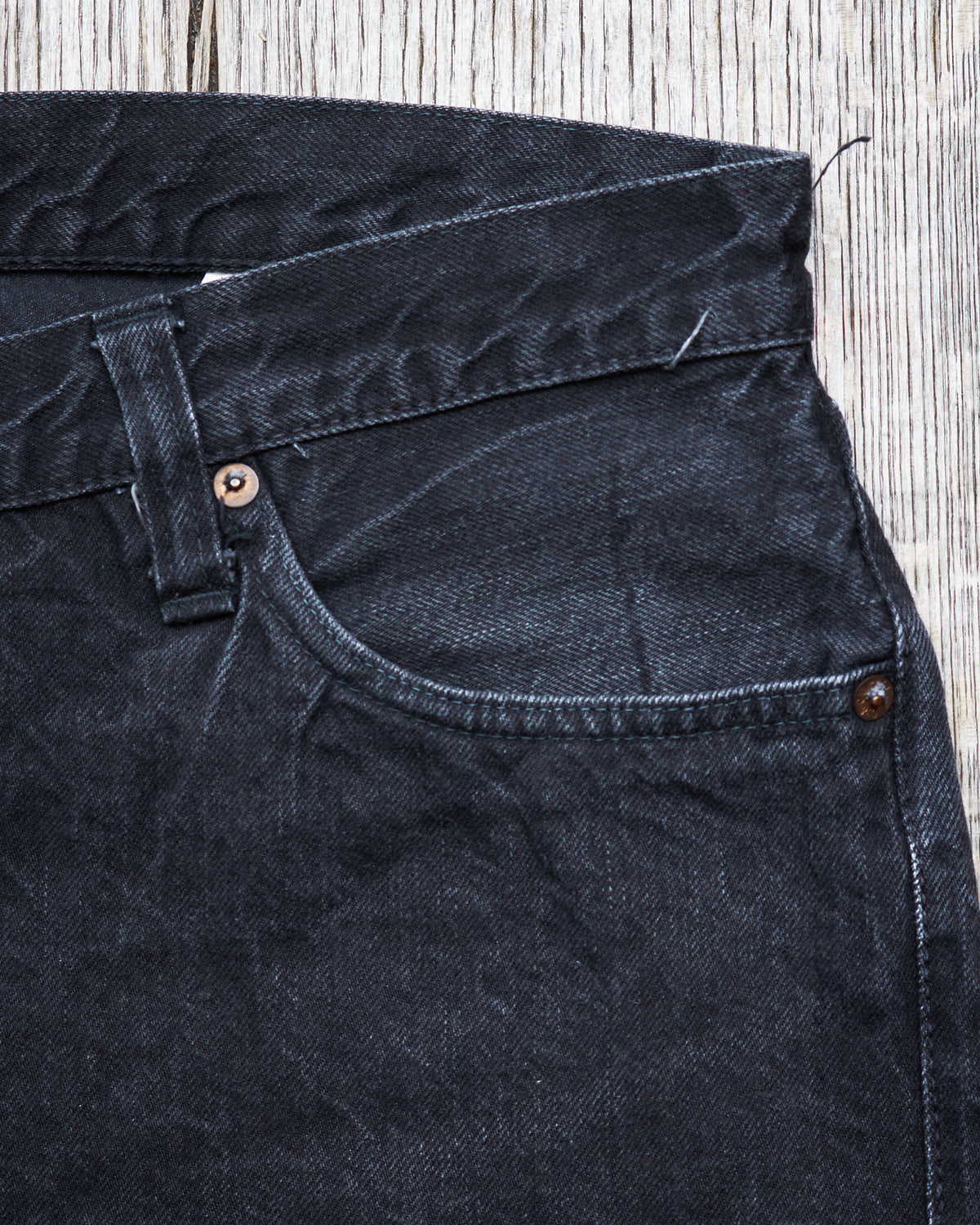 Second Hand Sugar Cane & Co. Lot 470 Type 3 Slim Fit Black Jeans W36 L29