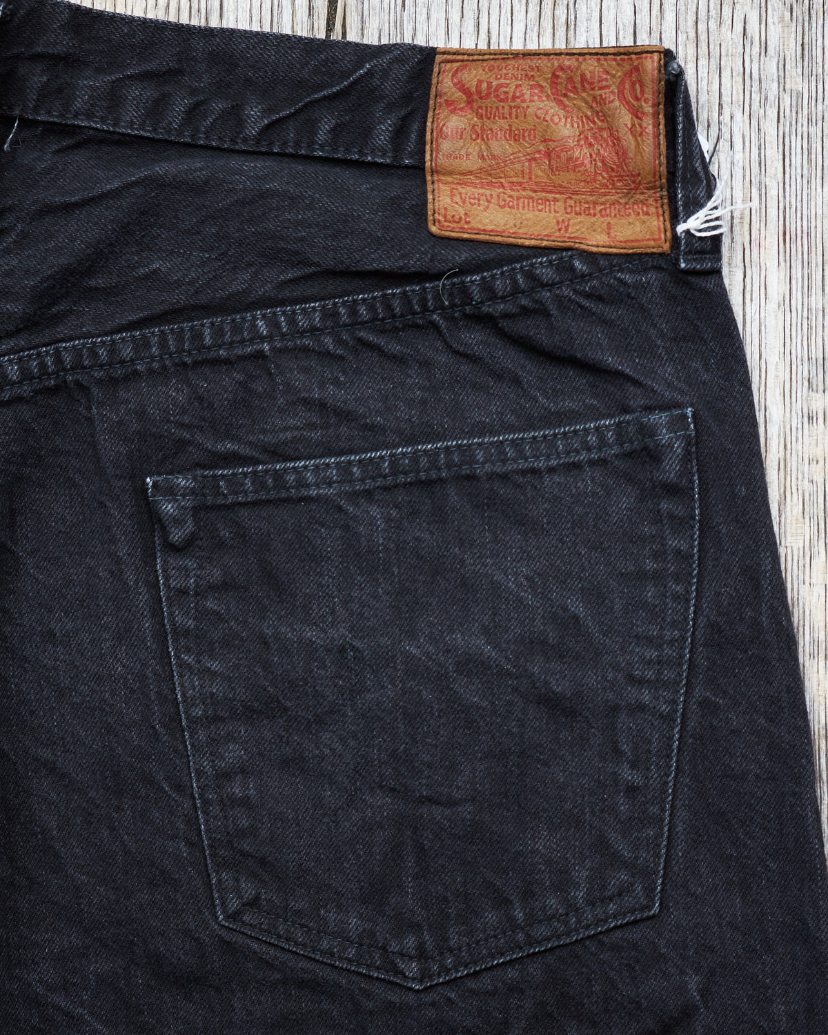 Second Hand Sugar Cane & Co. Lot 470 Type 3 Slim Fit Black Jeans W36 L29
