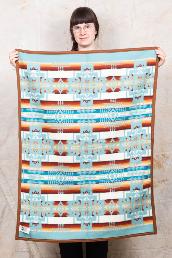 Pendleton Jacquard Muchacho Wool Blanket Aqua