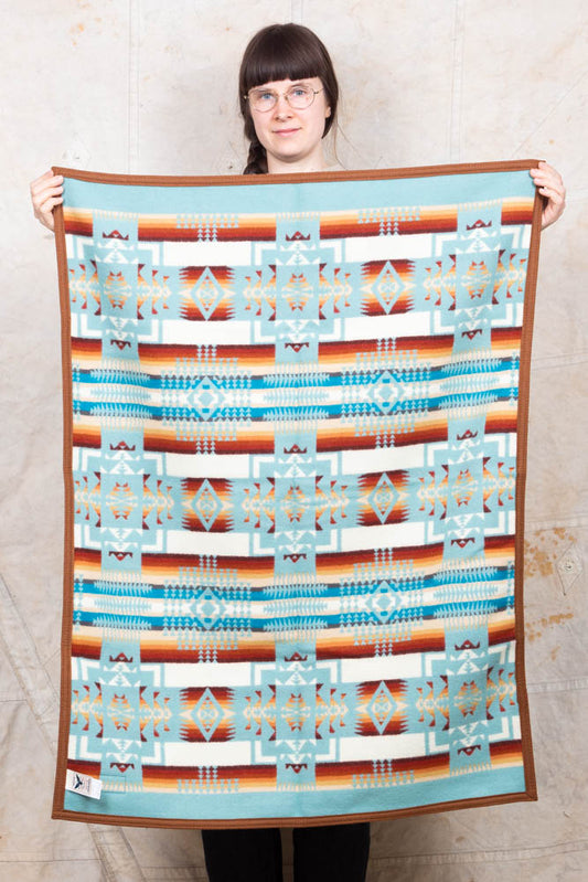Pendleton Jacquard Muchacho Wool Blanket Aqua