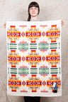 Pendleton Jacquard Muchacho Wool Blanket Chief Joseph Ivory