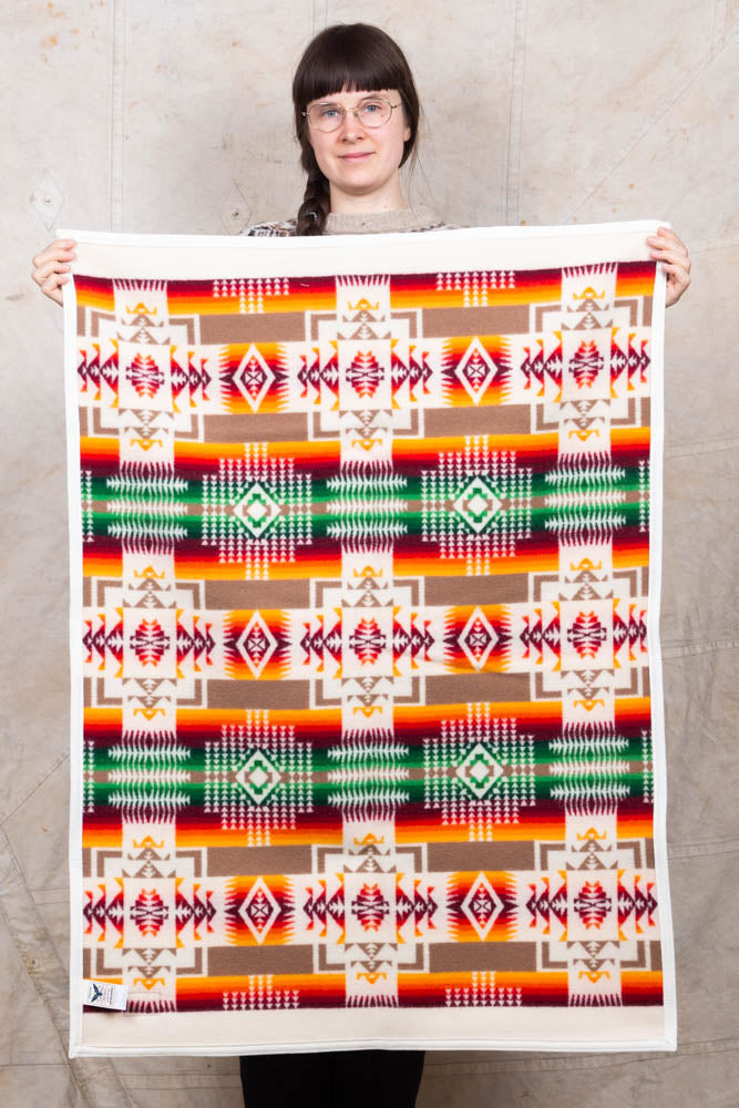 Pendleton Jacquard Muchacho Wool Blanket Chief Joseph Ivory