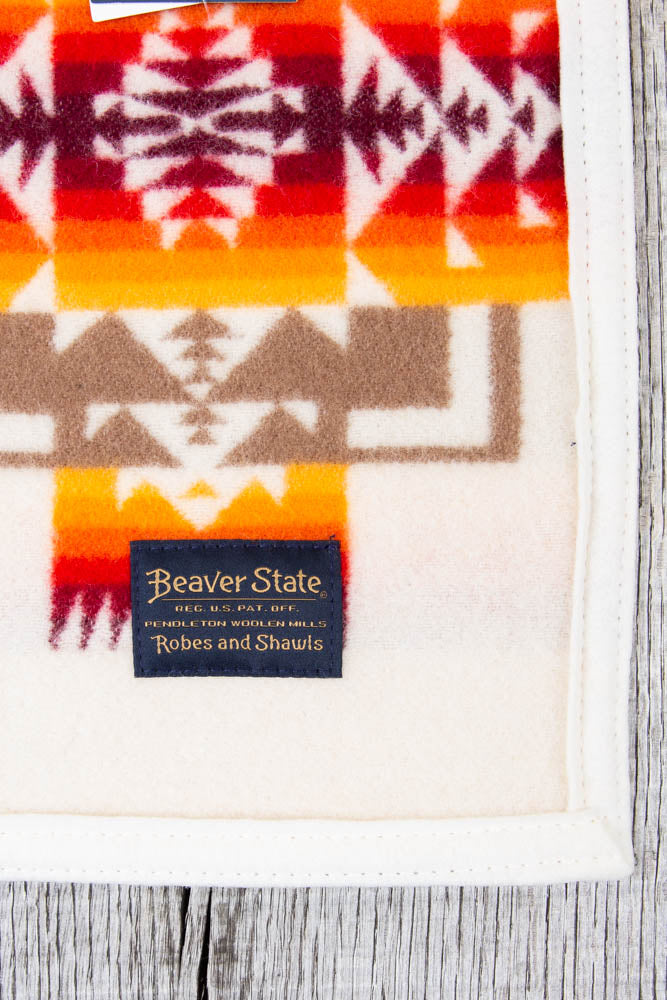 Pendleton Jacquard Muchacho Wool Blanket Chief Joseph Ivory
