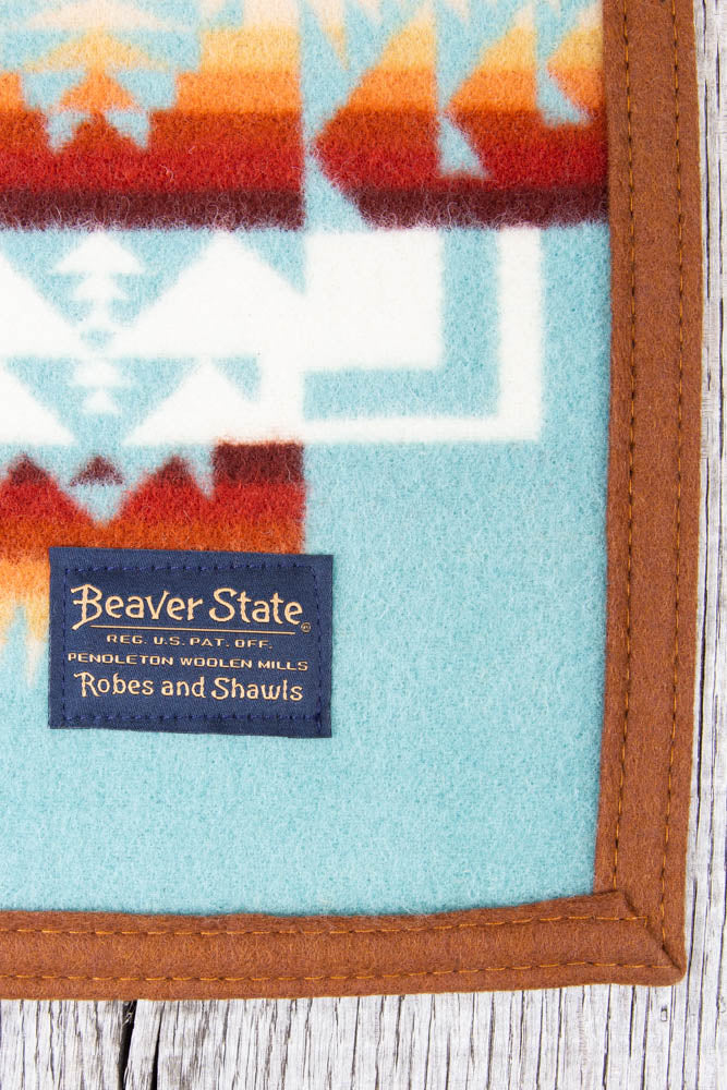 Pendleton Jacquard Muchacho Wool Blanket Aqua