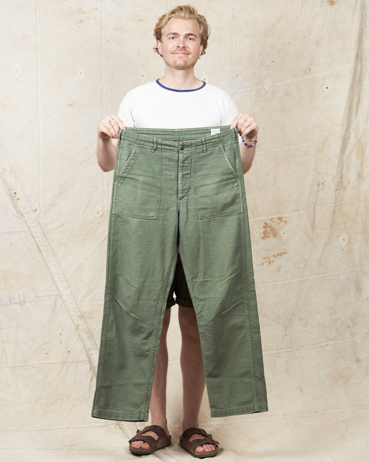 Second Hand OrSlow 5002 Fatigue Pants Green EU M / JPN 3