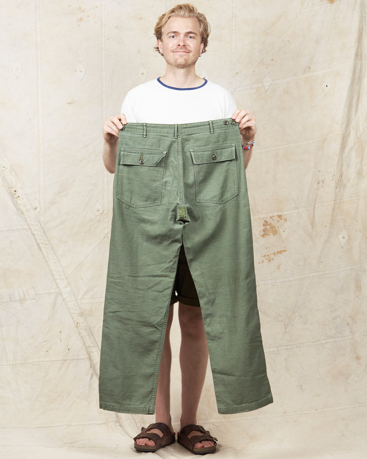 Second Hand OrSlow 5002 Fatigue Pants Green EU M / JPN 3