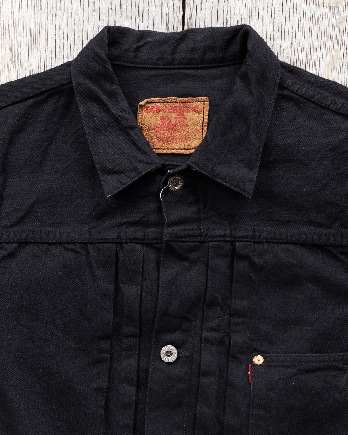 Second Hand TCB Jeans S40's Jacket Black Denim One Wash Size 40