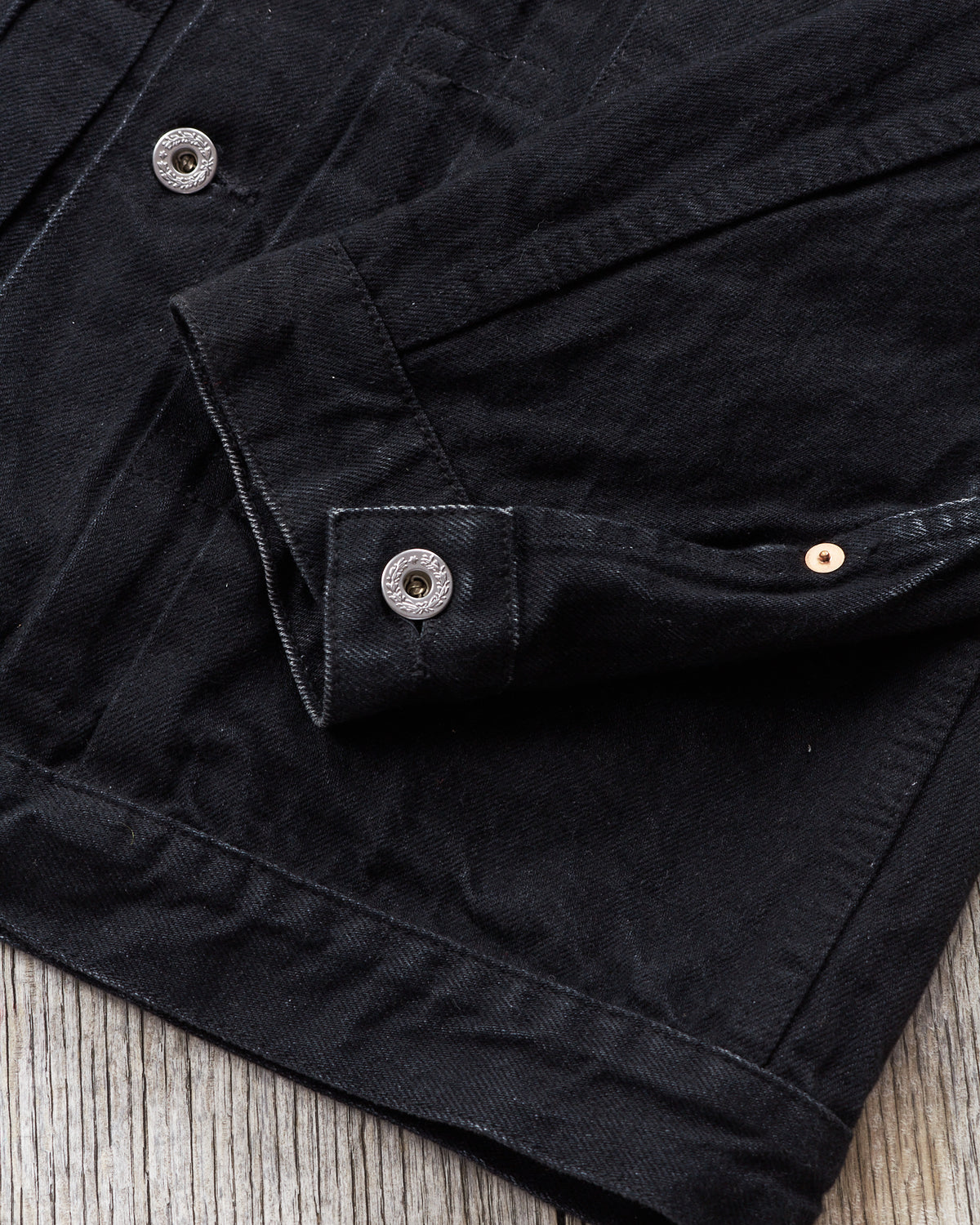 Second Hand TCB Jeans S40's Jacket Black Denim One Wash Size 40