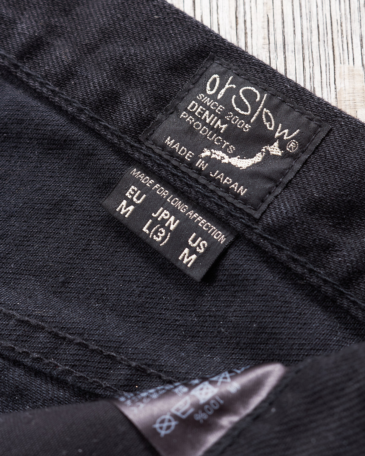 Second Hand OrSlow 107 Slim Fit Jeans Black Size 3