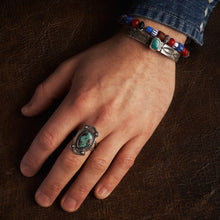 Larry Smith 4 Point Turquoise Ring RG-0065
