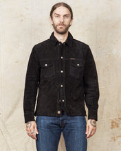 Second Hand Indigofera Copeland Black Rough Out Leather Size M