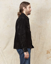 Second Hand Indigofera Copeland Black Rough Out Leather Size M