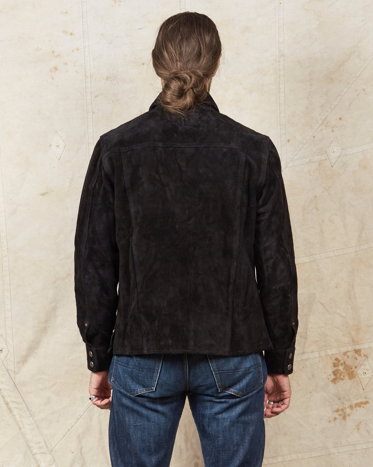 Second Hand Indigofera Copeland Black Rough Out Leather Size M