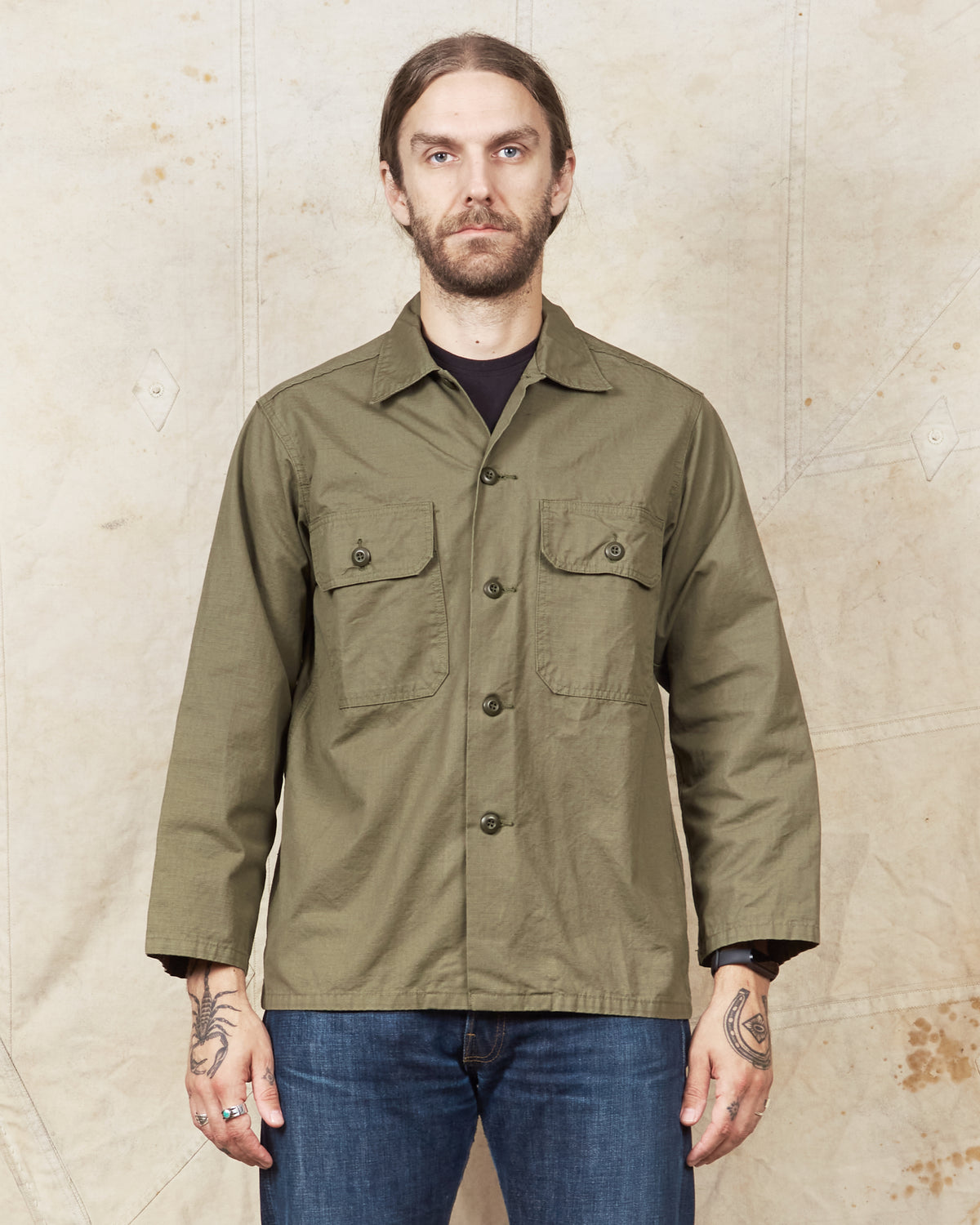 Second Hand OrSlow US Army Fatigue Shirt Ripstop Size 2