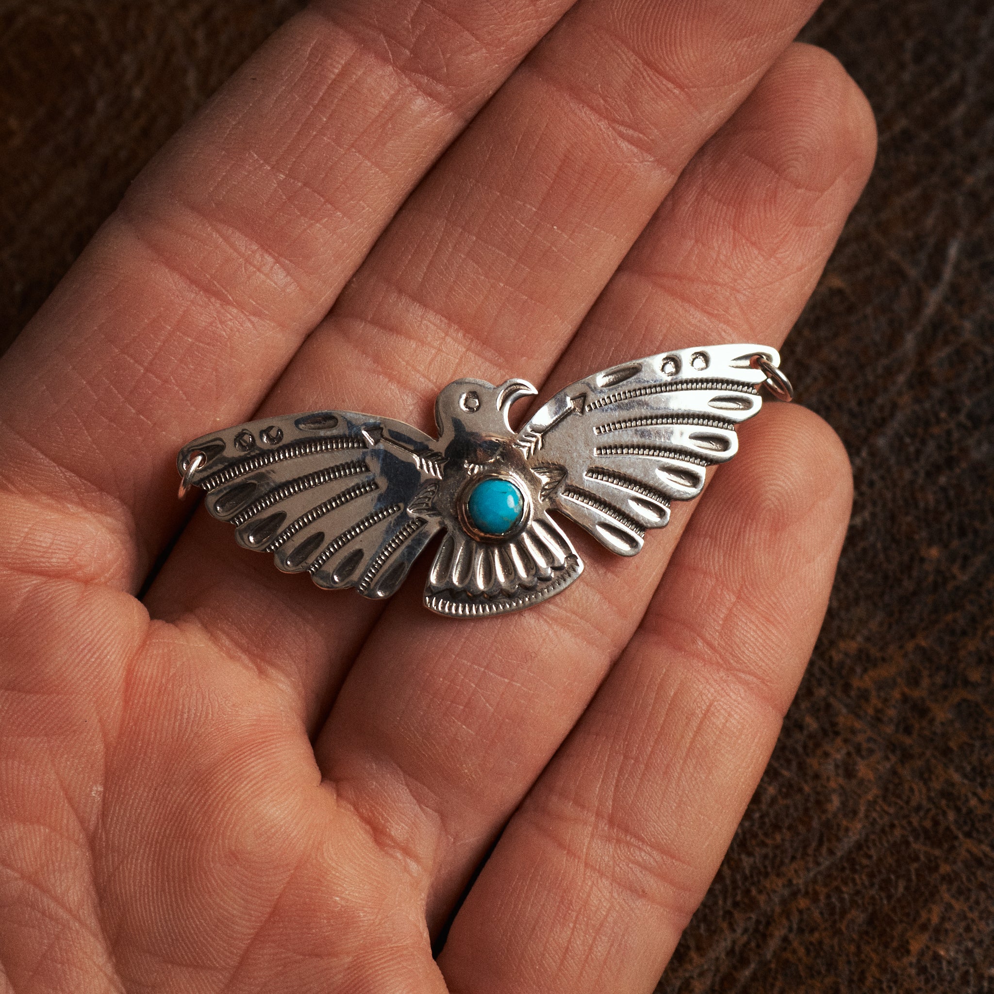アクセサリー LARRY SMITH / LIBERTY PENDANT & COIN END Larry Smith Open Wing Thunderbird Pendant NL-0098 – Second