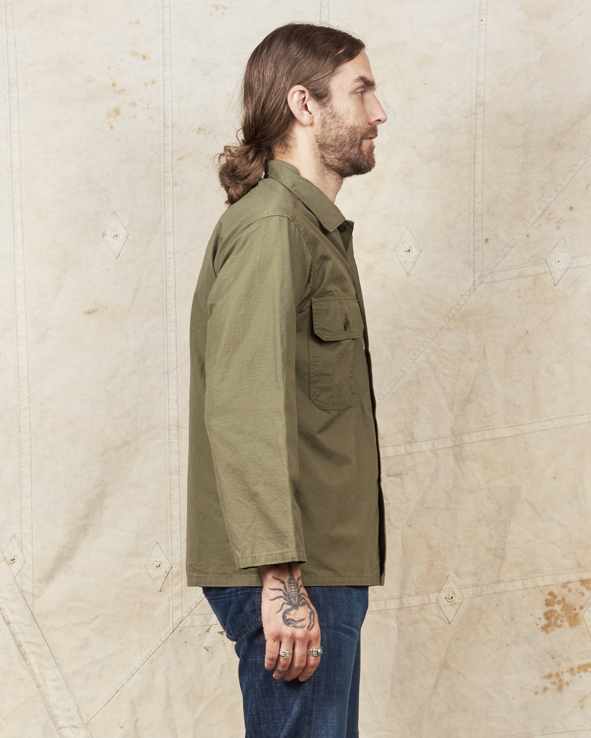 Second Hand OrSlow US Army Fatigue Shirt Ripstop Size 2
