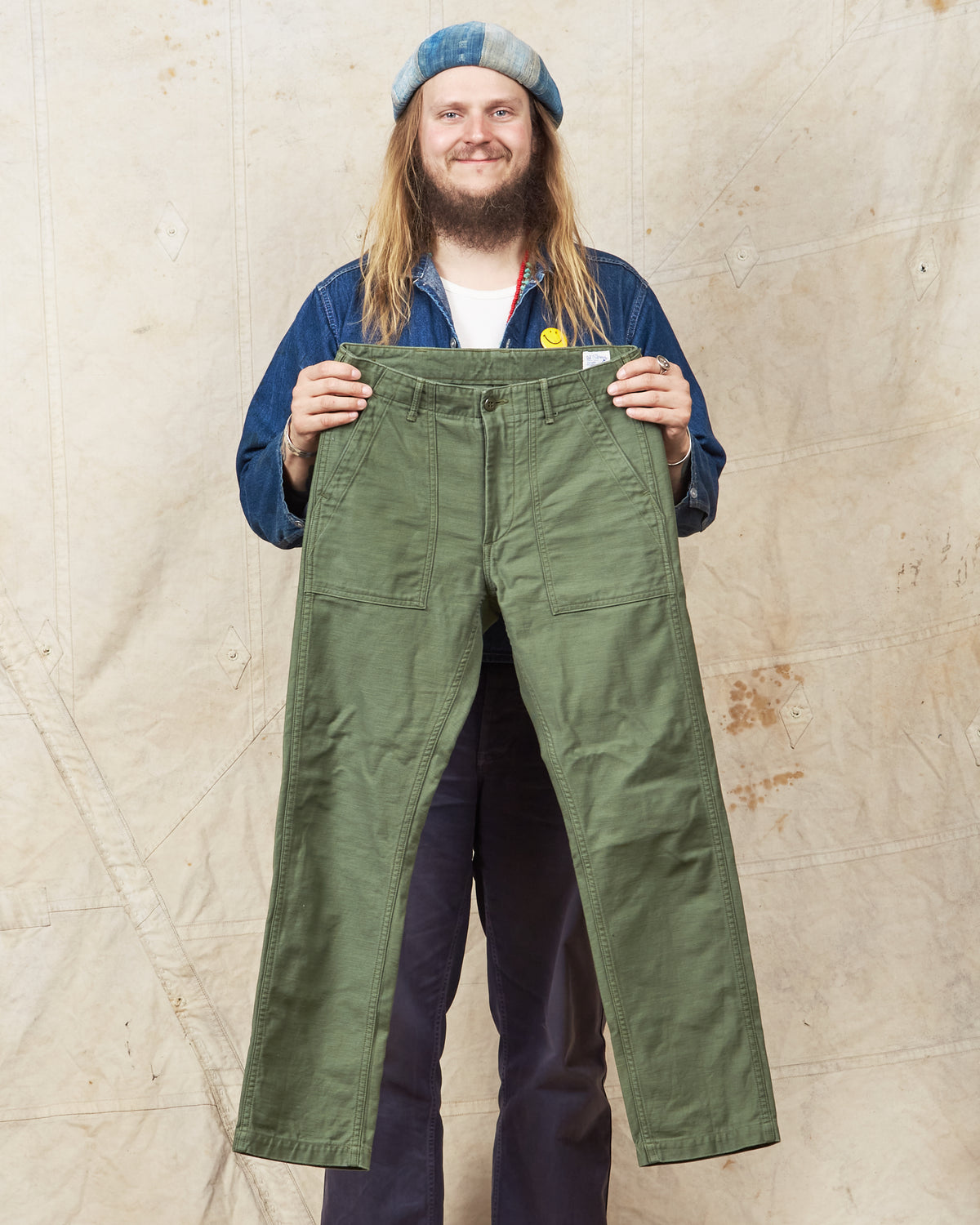 Second Hand OrSlow 5032 Slim Fit Fatigue Pants Green EU XS / JPN 1