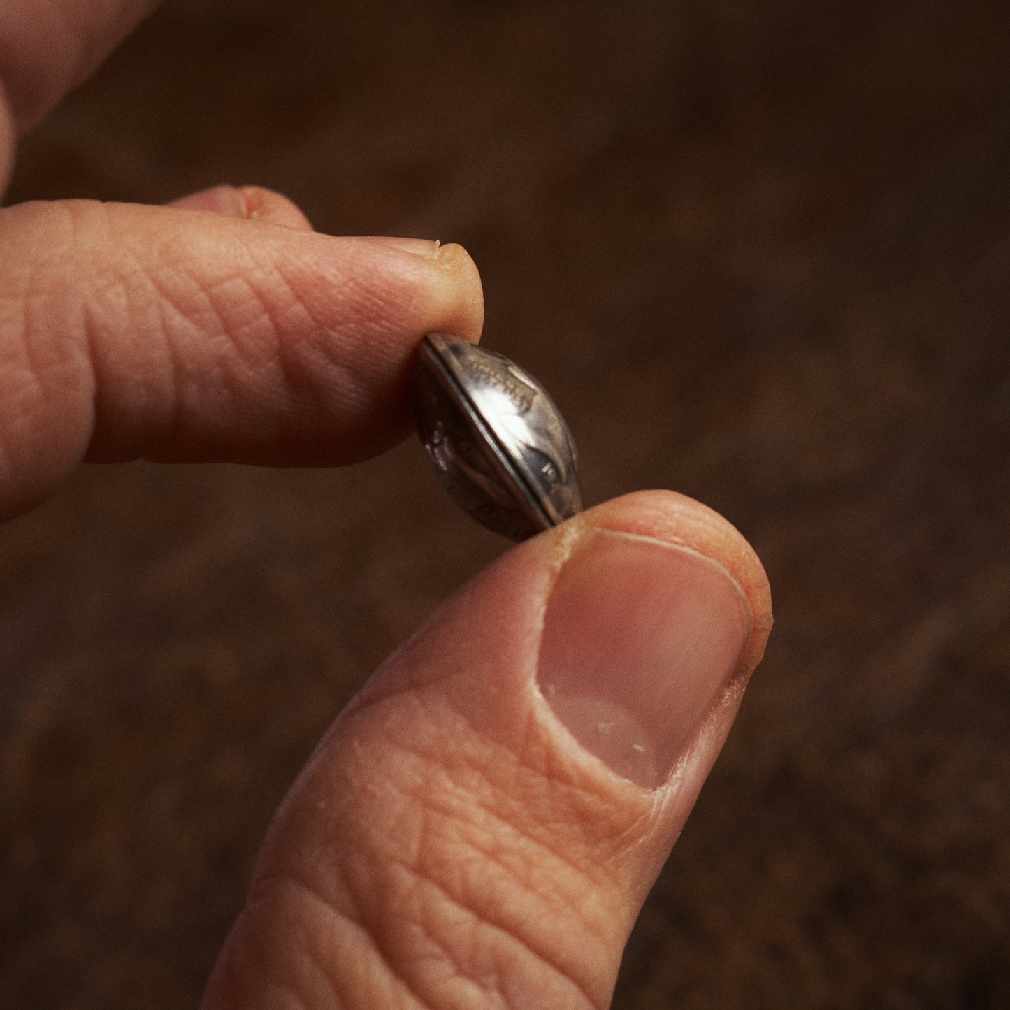 Larry Smith Silver Mercury Concha Bead OT-B0035