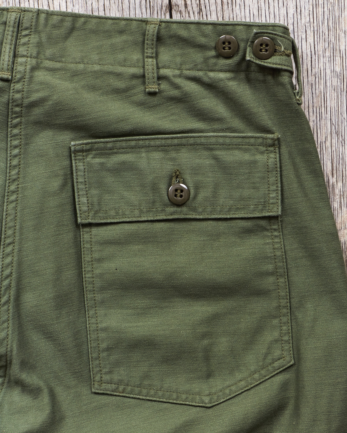 Second Hand OrSlow 5032 Slim Fit Fatigue Pants Green EU XS / JPN 1
