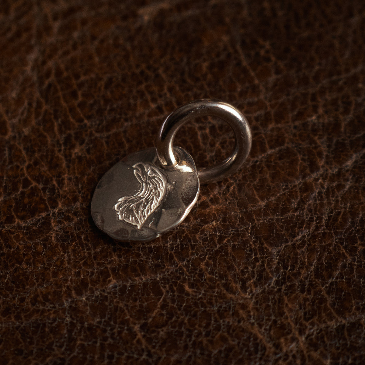Larry Smith Eagle Head Stamped Pendant EFNL-0019