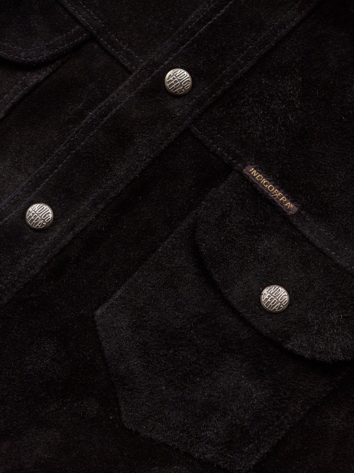 Second Hand Indigofera Copeland Black Rough Out Leather Size M