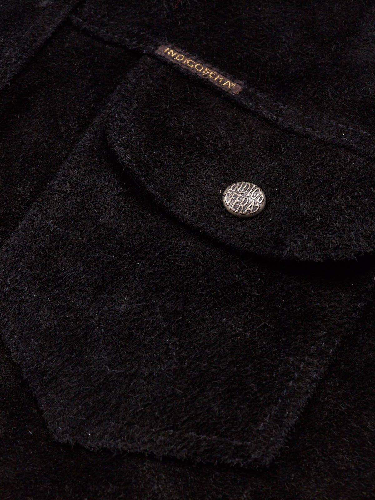 Second Hand Indigofera Copeland Black Rough Out Leather Size M