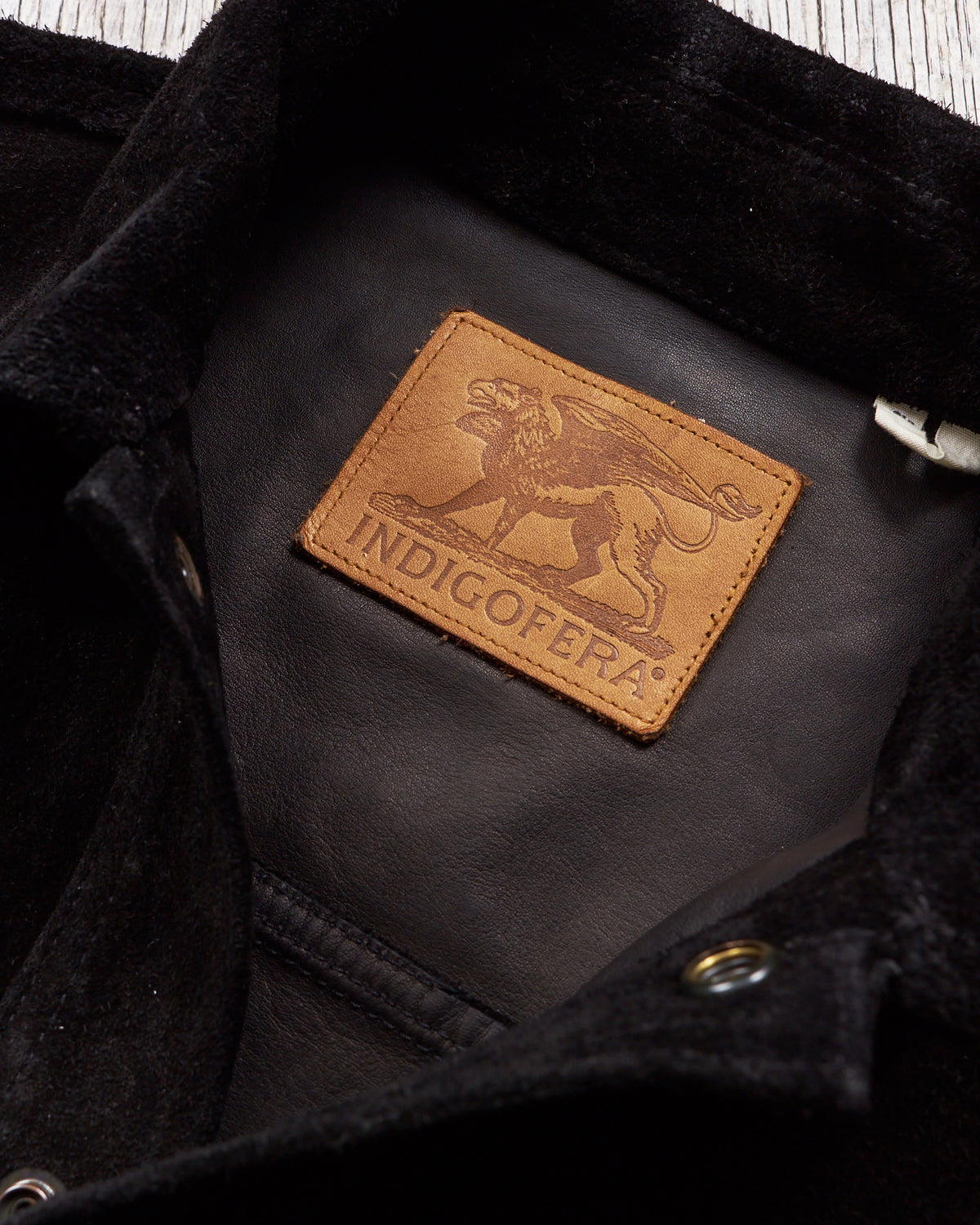 Second Hand Indigofera Copeland Black Rough Out Leather Size M