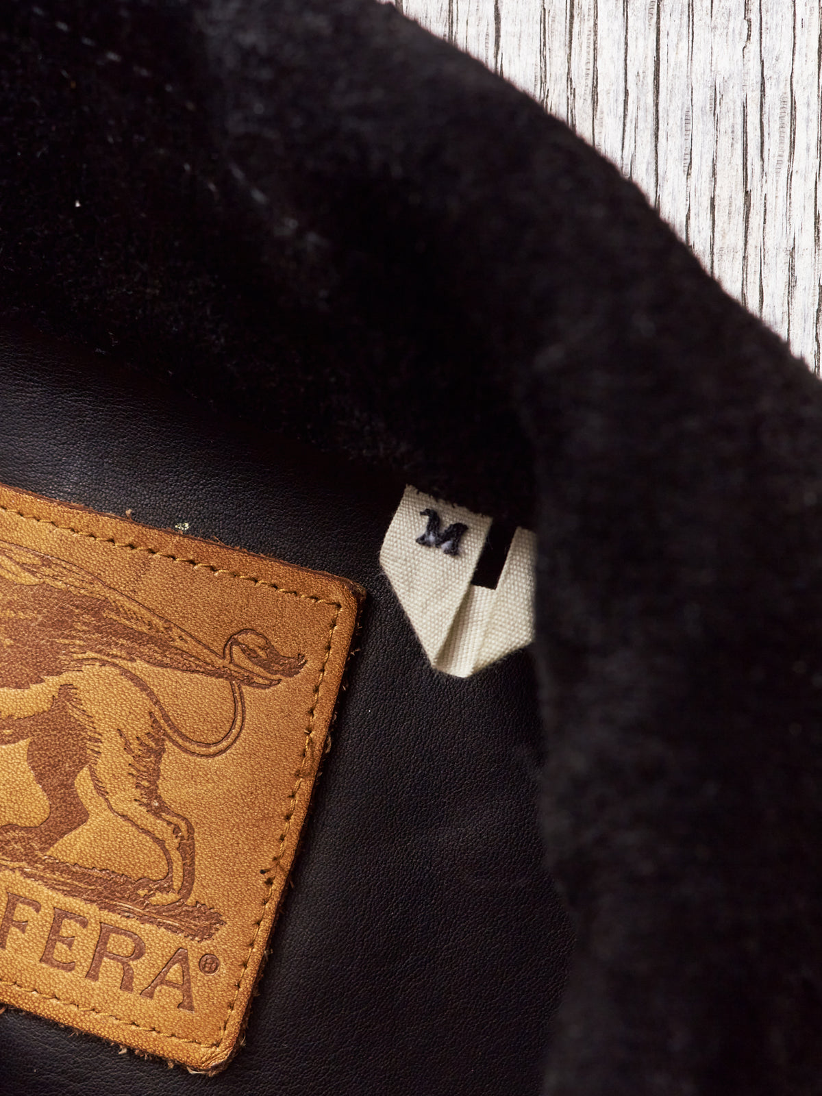 Second Hand Indigofera Copeland Black Rough Out Leather Size M
