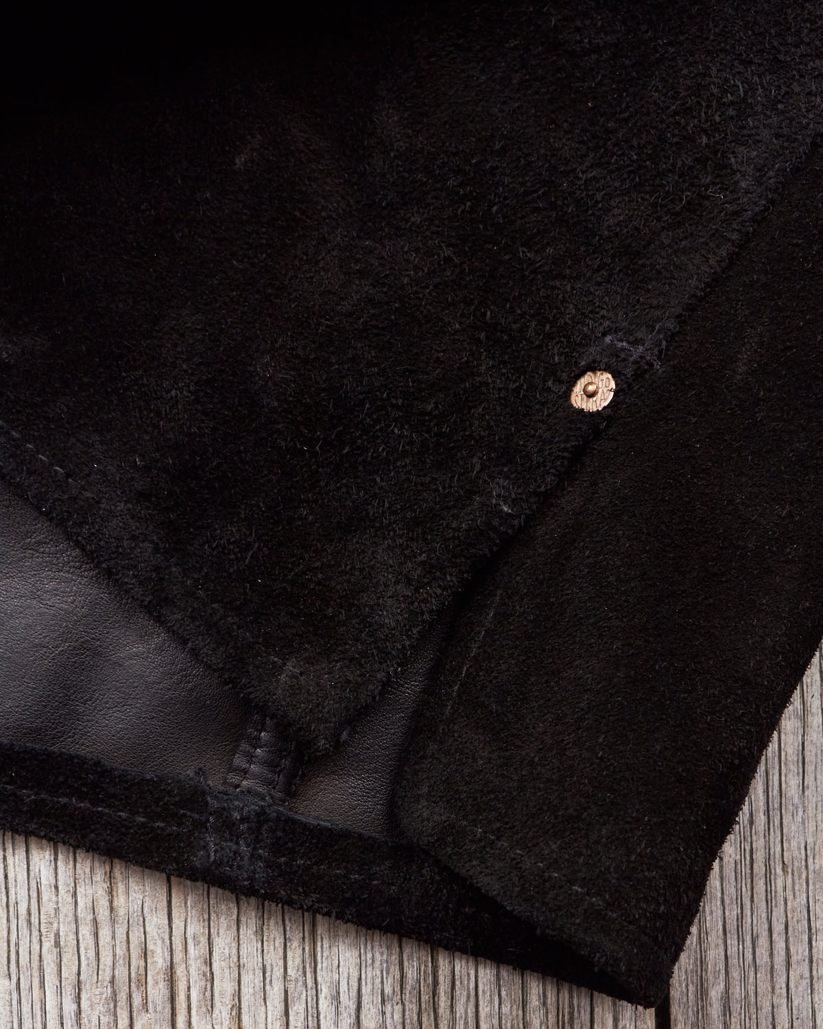 Second Hand Indigofera Copeland Black Rough Out Leather Size M