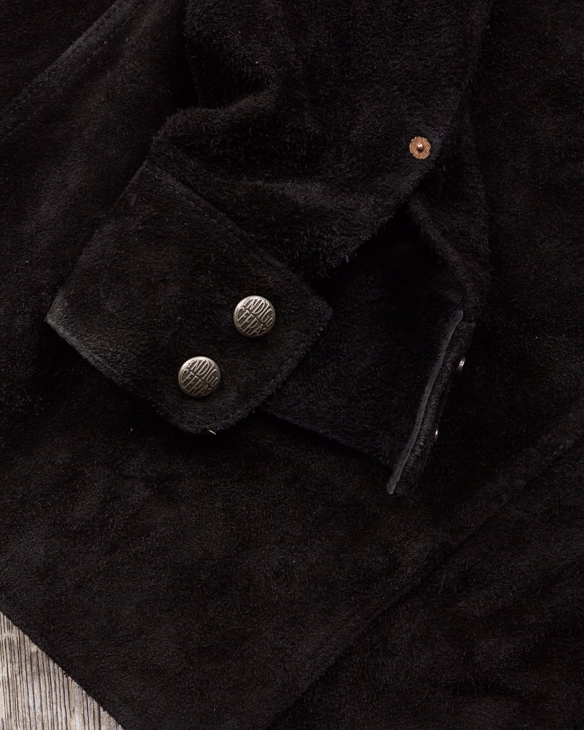 Second Hand Indigofera Copeland Black Rough Out Leather Size M