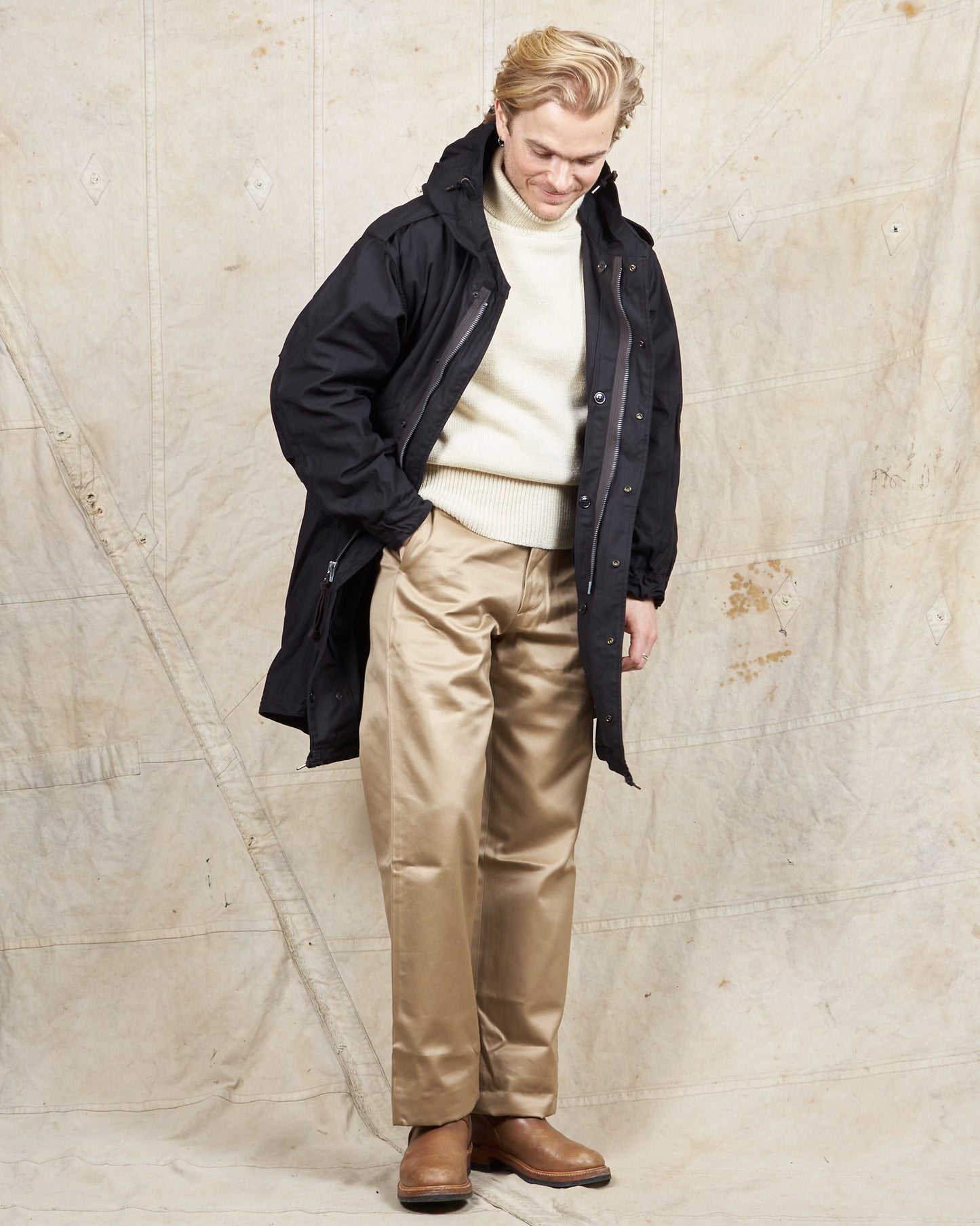 Buzz Rickson's William Gibson M-51 Fish Tail Parka Black BR14969