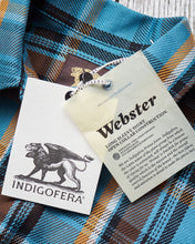 Indigofera Webster Flannel Shirt Twill Check Blue / Gold / Brown / Black