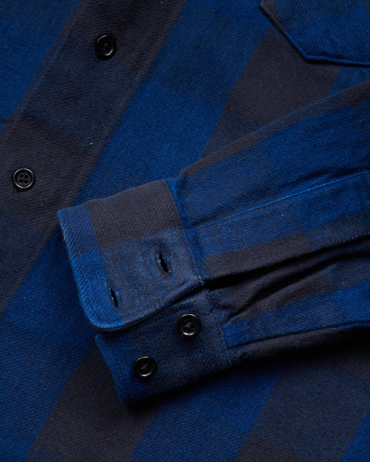 Indigofera Norris Flannel Shirt Black / Indigo