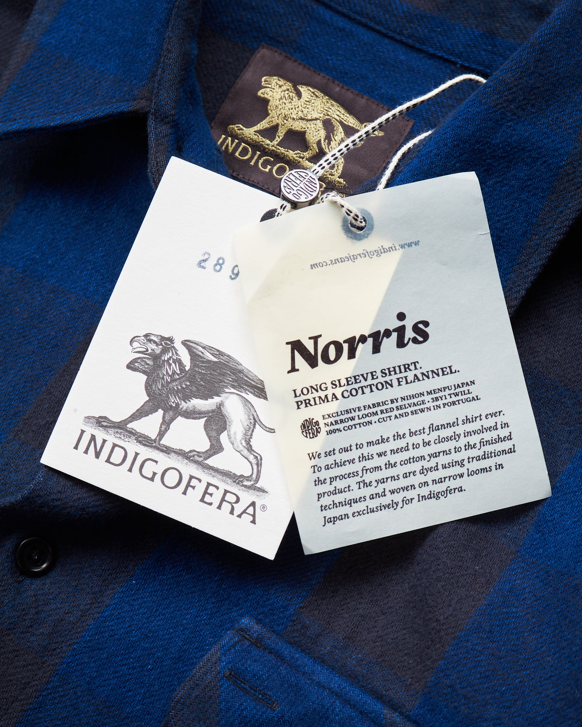 Indigofera Norris Flannel Shirt Black / Indigo